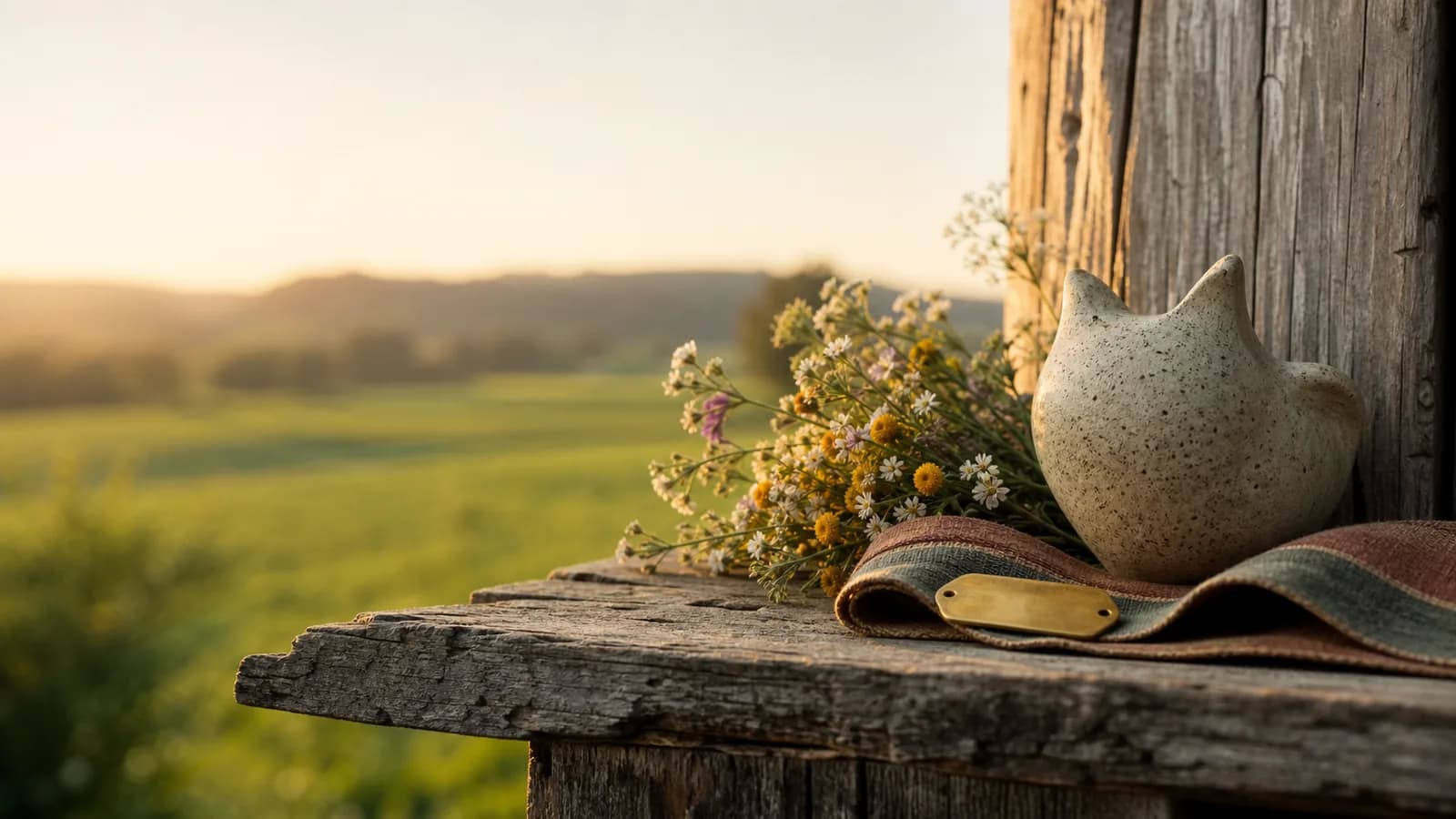 Farm Animal remembrance objects — AI-created editorial image, not a provider or facility